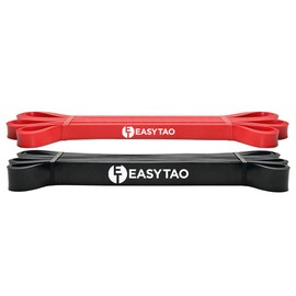 E T EASYTAO Bandas de Resistencia 5PCS(Látex 100% Natural), Ligas de Resistencia para Ejercicio, Fuerte Bandas Elástica para Pull Up & Crossfit - con Ancla de Puerta, 2 Manijas, Ganchos y Bolsa