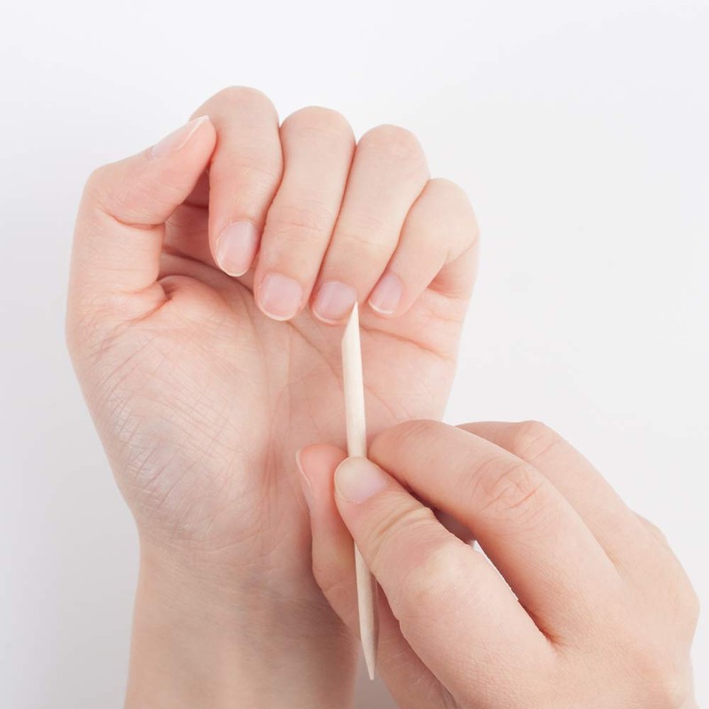 100 Pieces Orange Wood Sticks Nail Art Cuticle Stick for
