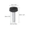 uxcell 20pcs M6 x 20mm Metric Male Thread Knurled Knobs,