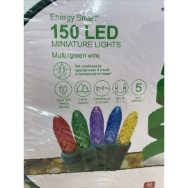 GE Energy Smart 150 Ct 49.6 ft Multicolor MIniature LED Christmas String Lights