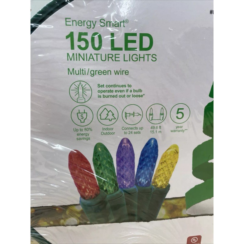 GE Energy Smart 150 Ct 49.6 ft Multicolor MIniature LED