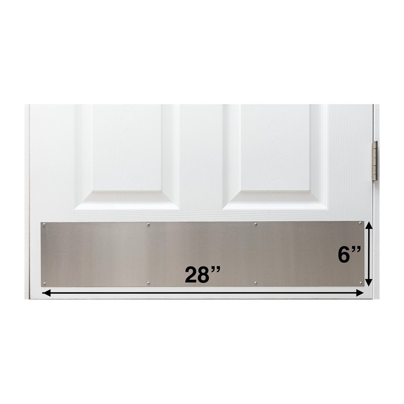 Stainless Steel Door Kick Plate Mop Plate Protection Plate, 12"