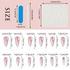 NICENEEDED 24PCS Long Stiletto Press on Nails, Laser Nude False