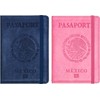 2 Pack Porta Pasaporte y Visa Mexicano para 2 Personas