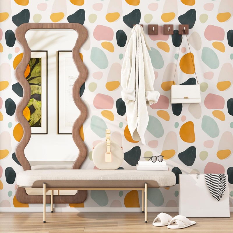 Fvlow Colorful Blocks Peel and Stick Wallpaper 17.4" x 118"
