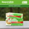 Responsible Products Certified Compostable SANDWICH Resealable Zip Bag, Extra Strength