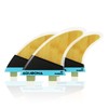 Surfboard Double Tab Fin Compatible, Set of 3, Medium Size,