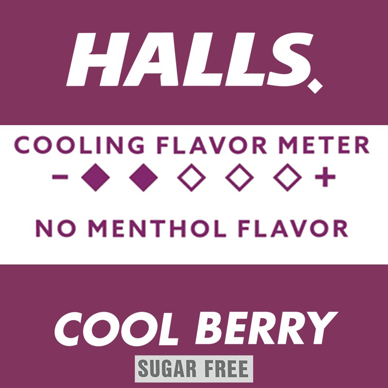HALLS Throat Soothing (Previously HALLS Breezers) Cool Berry Sugar Free