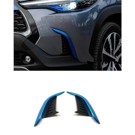 ANUNFRRE Car Accessories Fit for Toyota Corolla cross 2022-2024 ABS (Blue Black) Front Fog Light Lamp Frame 2pcs