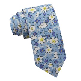 Gsyziux Floral Boys Tie, Cotton Kids Ties 8-14 Years, Self-Tie Necktie for Wedding School Uniforms Graduation (Style-08)
