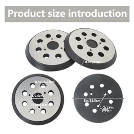 2025 Upgrade Replacement Sander Pad for Black Decker, 5" 8-Hole Hook and Loop Orbital Sanding Replacement Pads for 27708 Type 1 5 Random Orbit Sander with EVS, 2-Pack