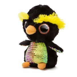 Aurora World Macaronee The Penguin YooHoo and Friends Sealife Plush Toy (Small, Black/Yellow/Orange)
