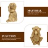 Housoutil Resin Monkeys, Nothing See Gold Monkey Statue, Evil Golden