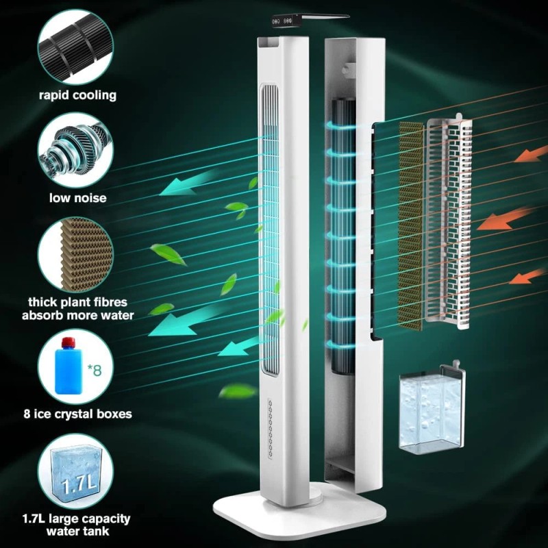 Lavpit Evaporative Portable Air Cooler Fan Humidifier w/ Filter Remote