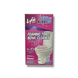 LYLA 3X Foaming Toilet Bowl Cleaner, 4 Pack Deodorizer & Septic Safe – Deep Cleaning, Odor Eliminator, Stain Remover for Long-Lasting Freshness, Bubble Gum Scent