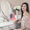 LOHRYVIO Acrylic Makeup Brush Holder with Lid - Clear Cosmetic