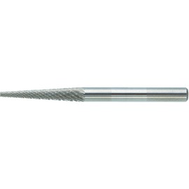 TRUSCO TB5A032 Carbide Bar, Tapered Type, Φ3 (12°) x Blade Length 8.9 x Axis 3, Double