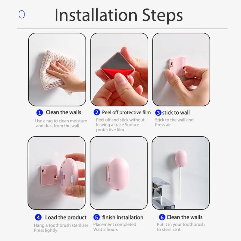 MMSZHL Mini Soporte para Cepillo de Dientes UV, Protector Cepillo