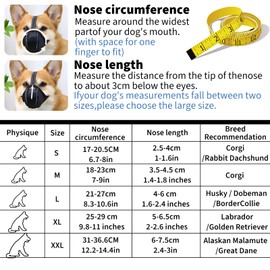 panemy Muzzle for Dogs, Breathable Mesh Muzzle for Large Dogs, Pet Mask, Dog Muzzle with Reflective & Adjustable Strap, for Prevents Biting, Chewing, M, L, XL (M)