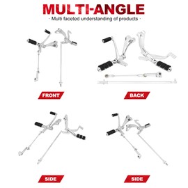 Motorcycle Forward Controls Linkages Levers Complete Kit Fit For Harley Sportster XL 2014-2022 Iron 883 XL883N Forty Eight XL1200X Roadster XL1200CX SuperLow XL883L 1200T (Chrome, For 2014-2022)