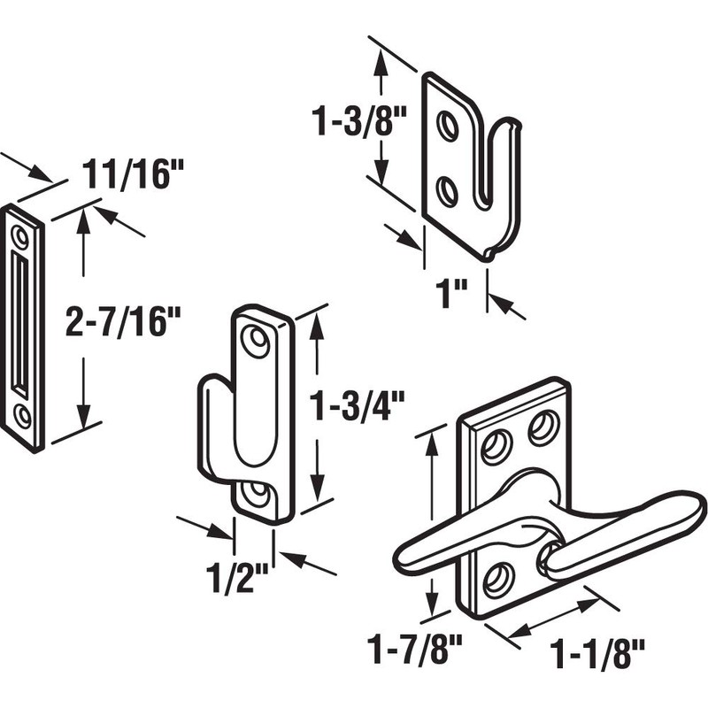 Prime-Line H 4158 Satin Nickel Casement Window Lock (Single Pack)