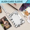 Kpop Photocard Holder, Electroplated Plastics Irregular Frame Photocard Holder, Silver
