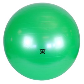 CanDo Non-Slip Vinyl Inflatable Exercise Ball, Green, 25.6", Model: W40130