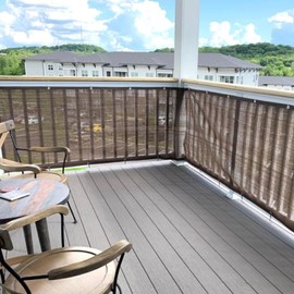 Abrotain Fence Privacy Screen Balcony Sun Shade Cloth 4'x16' 80% Shade Fabric Outdoor Patio Screens Mesh Panels Apartments Railing Cover UV Protection for Backyard Garden Porch Deck