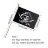 TSMD Pirate Dead Man's Chest Jolly Roger Stick Flag Small