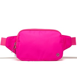 Everywhere Belt Bag Large 2L, Pander Waterproof Everywhere Fanny Pack Purse for Women and Men with Adjustable Strap. (Sonic Pink)