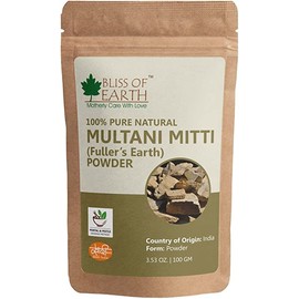 Bliss of Earth 100% Pure Multani Mitti Powder, 100ml (Pack of 2)
