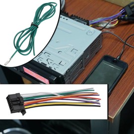 EMSea 1pc 16Pin 12V Car Stereo Power Speaker Wire Harness Plug Compatible with Pioneer Radio DEH AVH AVIC MVH FH SPH Wire Harness Length Approx 15cm Green Line Length Approx 1m