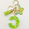 MBZRQKZS Green Letter A-Z Keychain for Women Tassel Butterfly Key