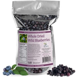 Whole Dried Wild Blueberries | No Added Sugar, Oils, Or Preservatives | Canadian Grown | 4oz