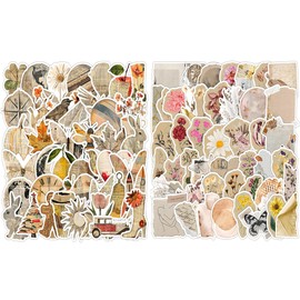 Retro Style Picture Graffiti Stickers Party Gift Favors,100 PCS Nordic Style Stickers for Water Bottle Laptop Phone Luggage Guitar Bicycle,Waterproof DIY Decoration Scrawl for Teens Girls Children