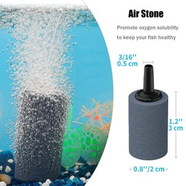 Aquarium Air Pump Accessories - Contains Airline Tubing, Control Valve, Air Stones, Connectors, Check Valves, Suction Cups