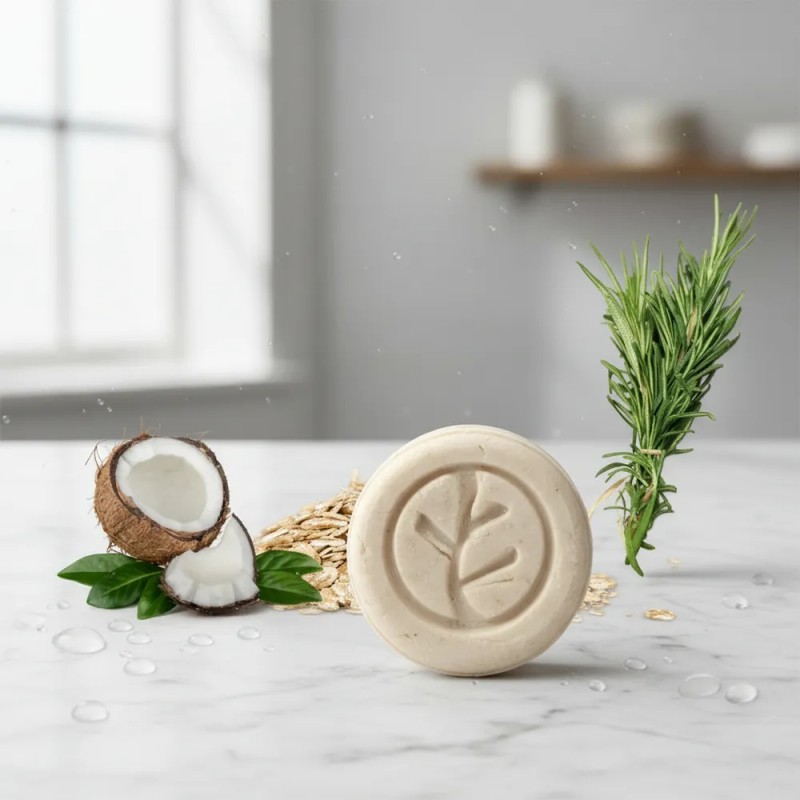 Shampoo Solido Orgánico Vegano, No Parabenos Siliconas O Lss Brillo