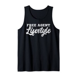 Mens Free Agent Lifestyle - Coach Gang Wear - Black Graphic Tops Tank Top