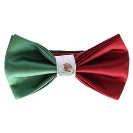 Premium Mexico Flag Neck Tie & Bow Tie Mexico Tie (Mexico Bow)
