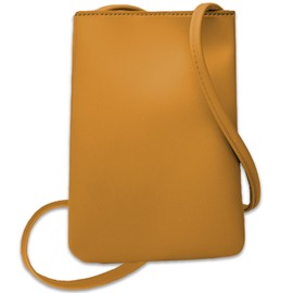 JFOLKS Simple & Stylish Smartphone Crossbody Bag, Storage Capacity, Compact, Portable Pouch, Women's, Crossbody Shoulder Bag, Lightweight, PU Leather, yellow