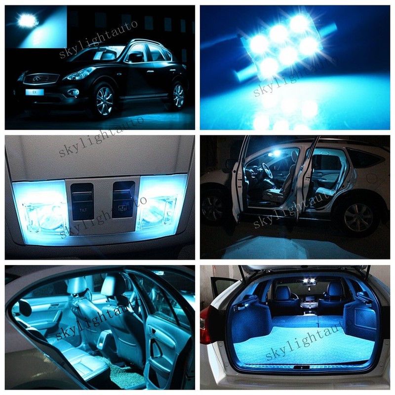 skylightauto 18pcs LED Premium ICE Blue Light Interior Package Deal
