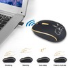 Wireless Type C Mouse 1200DPI Mute Button USB Dual Receiver