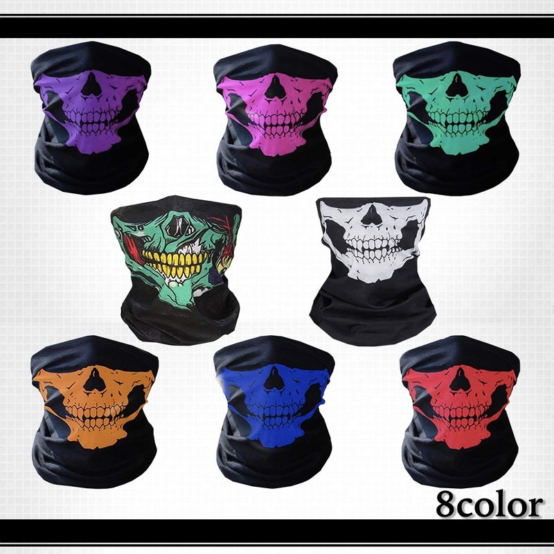 WHITE FANG FG028 Men's Face Guard, Neck Warmer, Skull Skull,