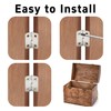 AUXBC 80Pcs 18x15mm Silver Mini Hinges for Wooden Box, Small