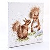 Wrendale Designs Squirrel Print on White Square Canvas 20 Centimetre