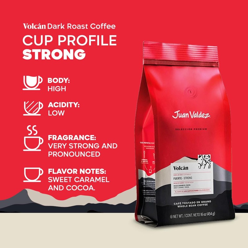 Juan Valdez Volcan Whole Bean Coffee - Dark Roast |