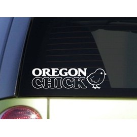 EZ-STIK Oregon ChickJ224 8" Wide Sticker State Decal