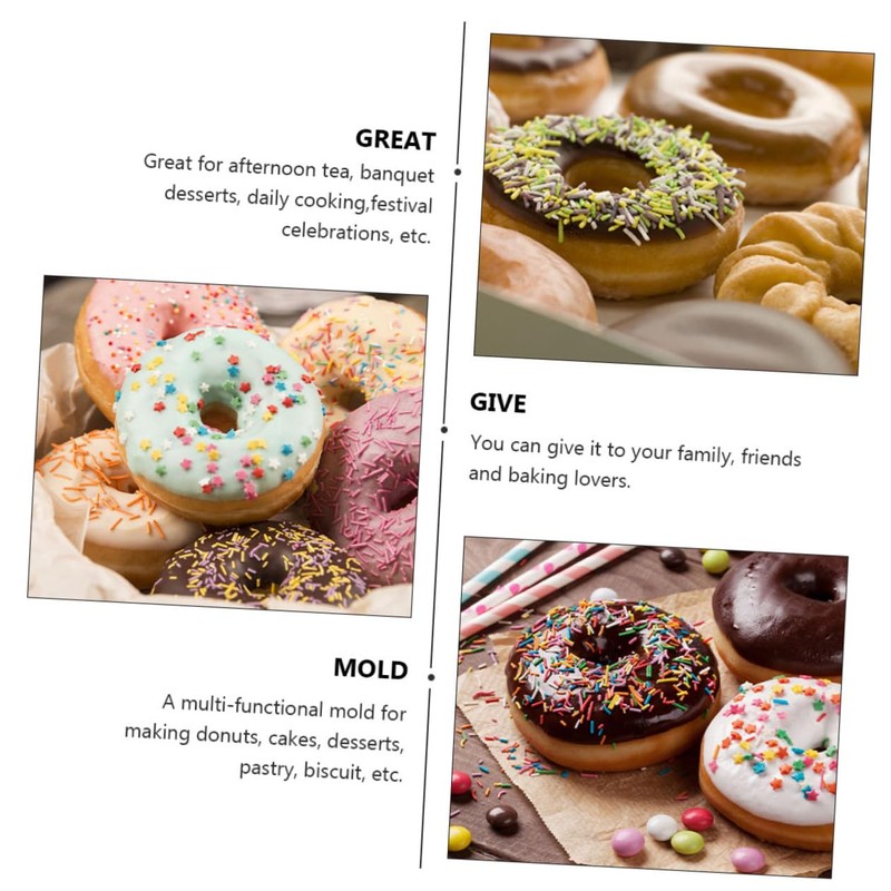 ULTECHNOVO 3Pcs Donut Mold Versatile Plastic Moulds for DIY Desserts