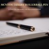 MCNTEIK Black Rollerball Pen With 24K Gold Finish, Luxury Grade
