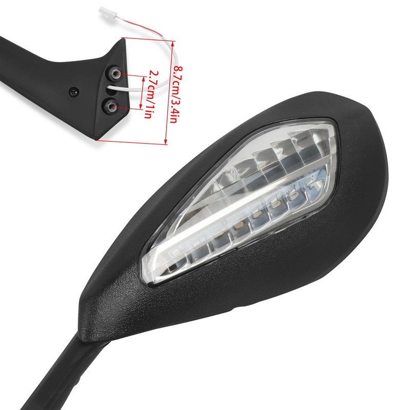HAONEL Side Rearview Mirror with Turn Signal Light Replacement for